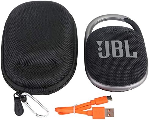 Aenllosi Kemény hordtáska Kompatibilis JBL Klip 4 Vízálló, Hordozható Bluetooth Hangszóró (Fekete)