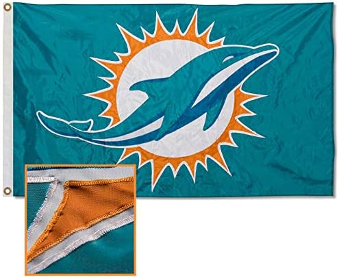 Miami Dolphins Hímzett Nylon Zászló