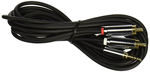 Monoprice Audio Kábel 10 Méter - Fekete | 3.5 mm-es Sztereó Férfi RCA Sztereó Férfi Aranyozott Kábel Mobil