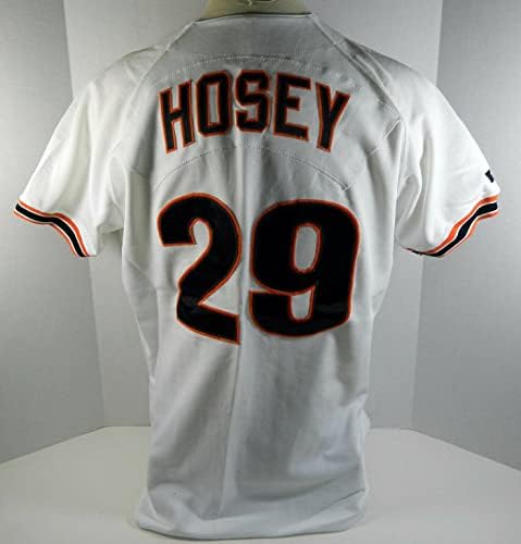 1992-ben a San Francisco Giants Steve Hosey 29 Játék Kiadott Fehér Jersey DP08479 - Játék Használt MLB Mezek