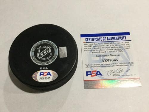 Troy Terry Aláírt Dedikált Anaheim Ducks Jégkorong PSA DNS-COA-egy - Dedikált NHL Korong