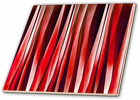 3dRose Egyenetlen Művészi Függőleges Csíkok Piros Színárnyalatok - Csempe (ct_353002_1)