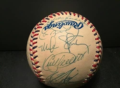 1995 AL All-Star Csapat aláírt baseball Kirby Puckett Cal Ripken Frank Thomas SZÖVETSÉG - Dedikált Baseball