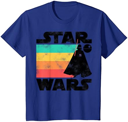 Star Wars Darth Vader Retro Csíkos Bébi Halálcsillag Póló, T-Shirt