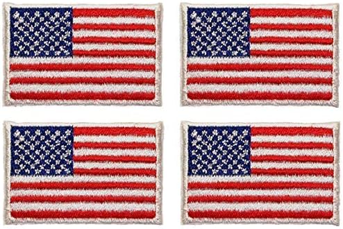 Pack 4 Kis amerikai Zászló Hímzett Vas a Patch Varrni a Patch USA-Amerikai Egyesült Államok Zászló Javítás