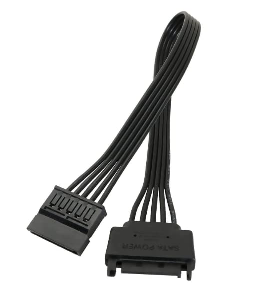 BLLNDX SATA Hosszabbító Kábel 2DB 11.8 Colos Fekete 15Pin SATA Férfi-Nő Hosszabbító Kábel Adapter HDD, SSD, Optikai Meghajtók DVD-Írók,