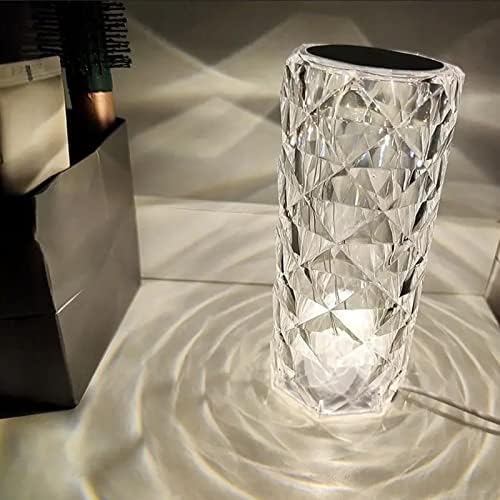 VGE Kristály asztali Lámpa,Touch Control Modern Éjjeliszekrény Lámpa,3 Színek Módosítása Rose Diamond asztali Lámpa,LED-es Éjszakai Fény