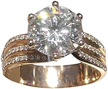 Yistu Divatos Gyűrű Női Esküvői Nők a Barátnőm A Menyasszony Gyűrű Különleges Eljegyzési Gyűrű, Ékszerek, Gyűrűk Kő Gyűrűk (Ezüst, 20.6