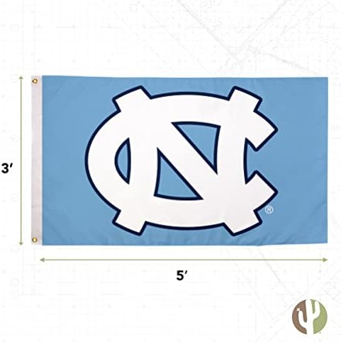 Észak-Karolina egyetem Zászló Kétoldalas UNC-Chapel Hill Tar Heels Bannerek Poliészter Beltéri Kültéri 3x5 (Kétoldalas