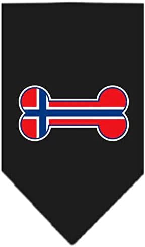 Délibáb Pet Termékek Csont Zászló Norvégia Képernyő Nyomtatás Kendő Háziállat, Nagy, sötétkék