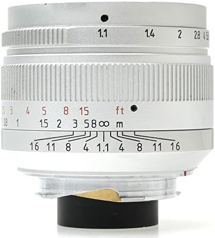7Artisans 50mm F1.1 Leica M-Hegy Fix Objektív a Leica M-Mount Kamera tükör nélküli Fényképezőgép Objektív(Ezüst)