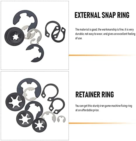 SEWACC Tartozékok Gyűrű Snap 200Pcs Nyitva Rögzítő Gyűrű Vas E-Alakú Seeger-gyűrűt Játék Gép Rögzítő Gyűrű Snap Gyűrű Snap Gyűrű