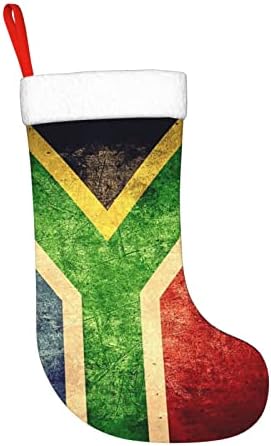 QG ZZX Zászló a Dél-Afrikai Karácsonyra Karácsonyi Harisnya Kandalló Zokni 18 Cm Ünnepi Dekoráció