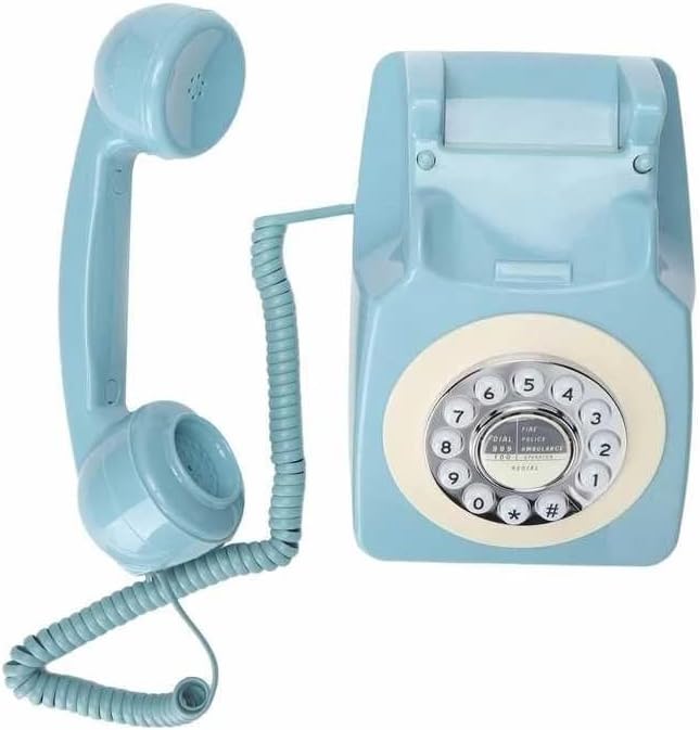 N/A Retro Vezetékes Telefon Classic Rotary Design Vintage Vezetékes Asztal Telefon Haza Office Home Vezetékes Telefon
