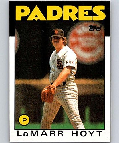 1986 Topps Baseball 380 LaMarr Hoyt San Diego Padres Hivatalos MLB Trading Card (stock fotó használt, NM vagy jobb garantált)