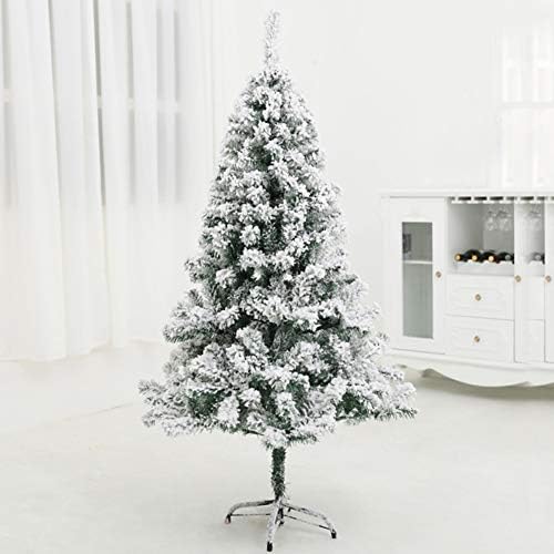 ZPEE PVC Hó Özönlöttek karácsonyfa, Mesterséges Fenyő Fa, Fém Állvány, Könnyen Összeszerelhető tűzgátló Karácsonyi Dekoráció Kivilágítatlan