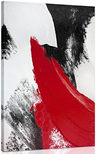 YPY Vörös Absztrakt Vászon Wall Art: Modern Minimalista Fekete-Fehér Kép, Festmény Poszter Nyomtatása a nappaliban, Hálószobában, Fürdőszobában,