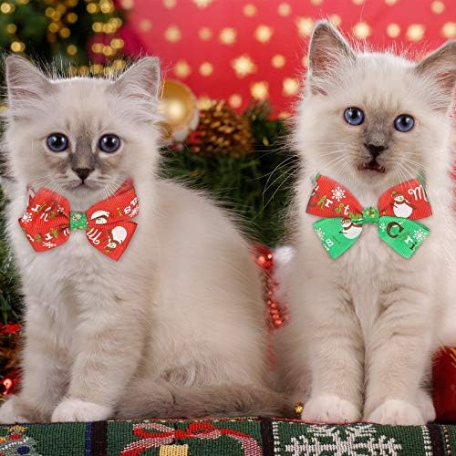 Weewooday 20 Db Karácsonyi Kutya Nyakkendő Állítható Kis állat, csokornyakkendő, meg Nyakkendőt Karácsonyra Fesztivál Kutya Kapcsolatok