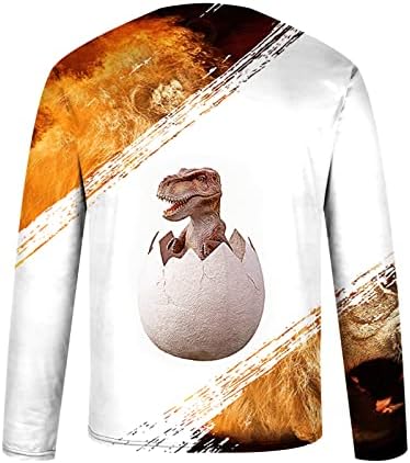 T-Shirt Férfi Divat Colorblock Printed Hosszú Ujjú Sleeve Ing Laza Plus Size Hosszú Ujjú Póló Blúz, Maximum