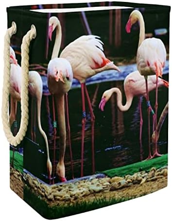 Inhomer Flamingo Minta Nagy Szennyesben Vízálló, Összehajtható Szennyestartót Kosara, Ruházat, Játék Szervező, lakberendezés Hálószoba