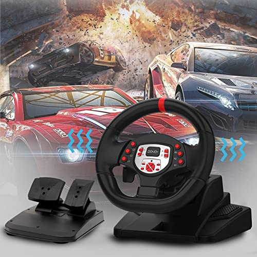 DOYO PS4 Kormánykerék, valamint a pedálok, illetve alakváltó, volante para PC, 180° - os játék racing kerekek Dual-Motor Visszajelzés
