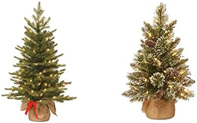 Nemzeti Fa Cég Előre Világít 'Valóság' Mesterséges Mini karácsonyfa, Zöld, 3 Méter & Előre világít Mesterséges Mini karácsonyfa