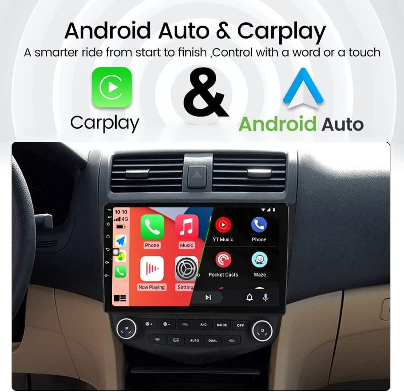 Android 11 autórádió Hifi, a Honda Accord 7. 2003-2007, Biorunn 10.1 Inch Octa-Core Autó GPS Navi Vezeték nélküli Carplay Android Auto Fej