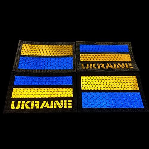 Ukrajna Koponya Zászló Tryzub ukrán címer Pajzs Hímzés Javítás Kampó, Hurok Taktikai Katonai Hímzett IR Infravörös Fényvisszaverő