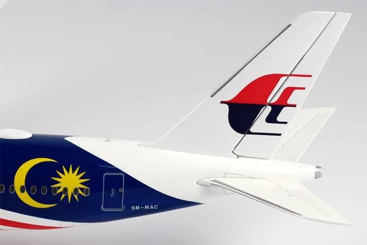 LUKBUT Siklik Aránya Festett Műalkotások esetében: Die Casting 1: 200 Malaysia Airlines Utasszállító A350-900 9M-MAC Flip Nyitott