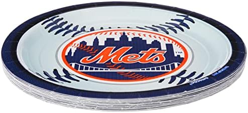 New York Mets Papír Parti Tányér - 9 | Csomag 18