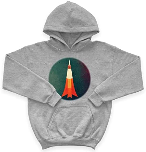 Tér Rakéta Gyerek Szivacs Polár Kapucnis - Grafikus Gyerek Kapucnis - Űrhajó Kapucnis Gyerekeknek