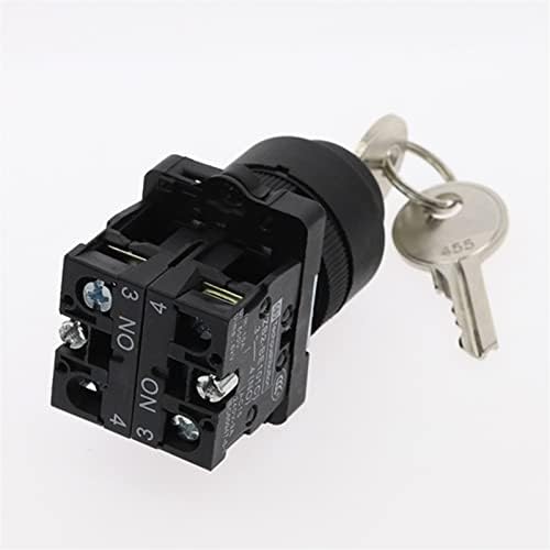 HIKOTA 1db billentyűzár-Kapcsoló Választó Kapcsoló Rotary Switch Kapcsoló Gomb 3 Pozíció NEM+NEM 10A/600VAC XB2-EG33 22mm (Szín