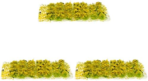 SEWACC Növények Dekoráció 3boxes Modellezési Tufts Dioráma Vasút Klaszter Virág Tündér Öltözködés Cserepes Modell Statika Sárga Terep, Bojt