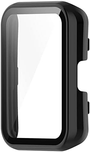 LOKEKE Kompatibilis a Huawei Nézni Illik/Fit Új, Teljes Lefedettség PC Védő burkolata Edzett Üveg kijelző Védő fólia(PC Fekete)