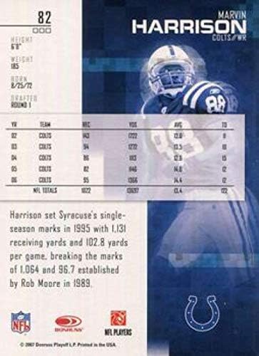 2007 Levél Újoncok, a Csillagok 82 Marvin Harrison Colts NFL Labdarúgó-Kártya NM-MT