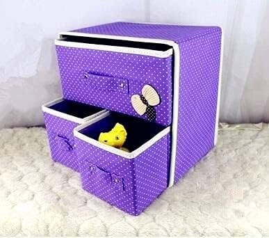 Anncus Két réteg három fiókos dobozokat fehérnemű melltartó, zokni, kozmetikumok tárolók összecsukható tároló fiókok ruhával kabinet