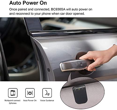 SUNIEC Kihangosító Bluetooth Hangszóró Telefon mobiltelefon Autóskészlet, Kéz nélküli Hívás Bluetooth autó, AUTO Power Off Támogatás