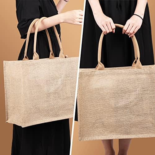 Shappy 10 Db Juta Zsákvászon Tote Bags Újrahasznosítható Vászon Bevásárló Táskák Kezeli Üres Göngyölegek a Nők Vásárlási Piaci