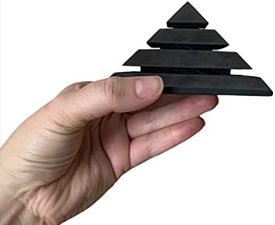 Shungite Piramis 3.94 inch (10 cm) 100 mm-es Csiszolt | Természetes Shungite a Karélia Oroszország | Gyógyító Kő | EMF Védelem |