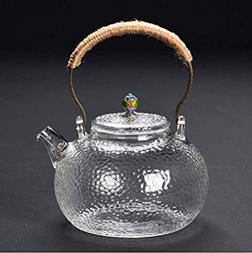 KANJJ-YU Tea Beállítja az Üveg Kanna, Üveg, Rozsdamentes Acél Infúzió Oolongot a Fekete Fűtött Tartály teáskannában Jó Egyértelmű,