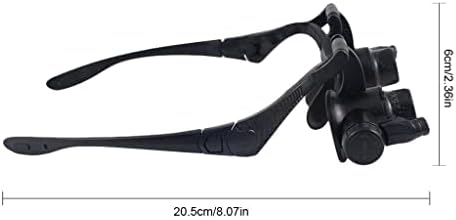 LLAMN 4 Nagyítás Nagyító Szemüveg Távcső Lencse, 2 Fények Fejhallgató Nagyító Javítás Micro Faragás