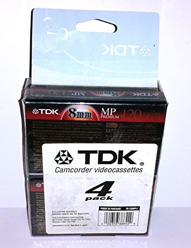 TDK Prémium Minőségű 8 mm-es Videó Kazetta (4-Pack) (Megszűnt Gyártó által)