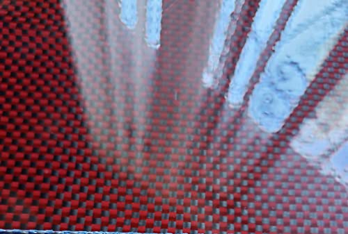 12x36x3/32 1x1 vászonkötésű Szénszálas Üvegszálas Panel, Lap, Fényes felületű, Egyik Oldalán (12x36x3/32, Fekete, 1)