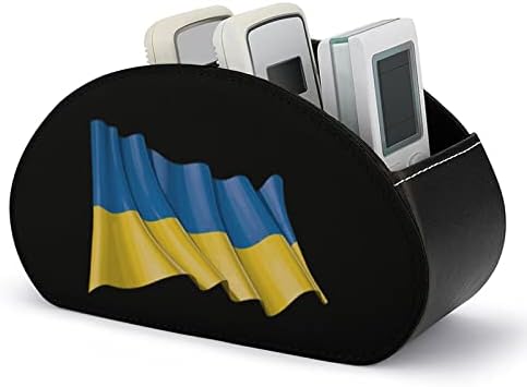 Ukrajna Zászló TV Távirányító Birtokosai Divat Bőr Tároló Box Office Asztali Szervező 5 Rekesz