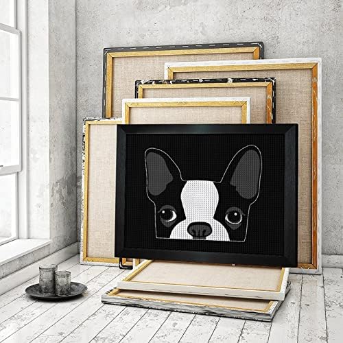 Francia Bulldog Fejét Gyémánt Festmény Készletek Képkeret 5D DIY Teljes Gyakorlat Strasszos Művészeti Fali Dekor, hogy a Felnőttek Blackwood