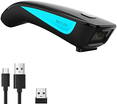 NETUM Bluetooth-Vonalkód olvasó, Vezeték nélküli 1D Laser USB vonalkód Olvasó Kompatibilis Okos Telefon, Tablet, PC Áruház, bolt, Raktár -