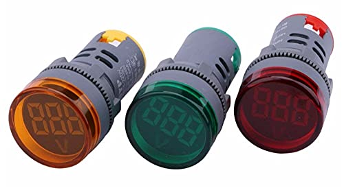 CNHKAU LED Kijelző Digitális Mini Voltmérő AC 80-500V Feszültség Mérő Mérő Teszter Voltos Monitor világítás (Szín : Piros)