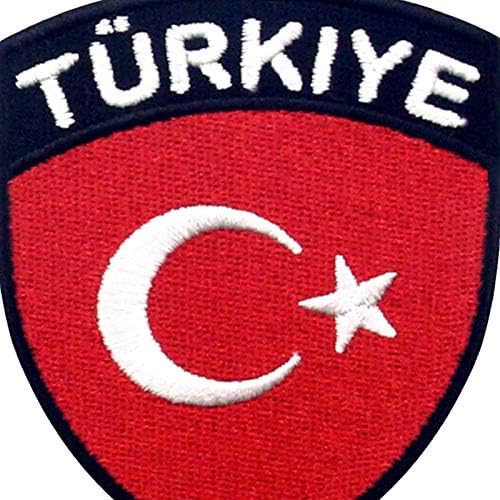 EmbTao Törökország Zászló Pajzs Javítás Hímzett Nemzeti Morál Applied Vasalót Varrni A Török Jelkép
