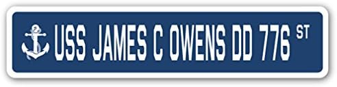 USS James C Owens DD 776 utcatábla amerikai Hajóra Veterán Matróz Ajándék
