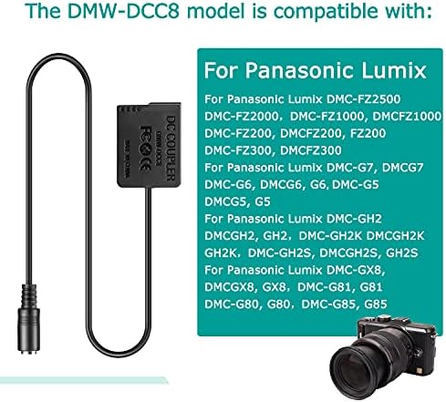 USB-C-Típusú Kábel AC8 DMW-BLC12 DCC8 DC Csatlakozó PD Adapter Lumix GH2 GH2K G81 G85 GX8 FZ1000 FZ2500 FZ300 G7-G6